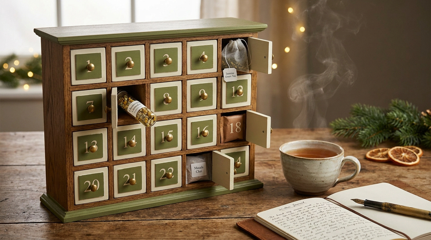 Le rituel du calendrier de l'avent thé : une case, une pause chaque jour